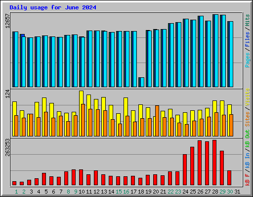Daily usage for June 2024