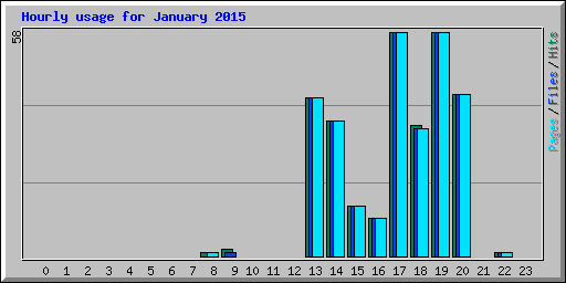 Hourly usage for January 2015