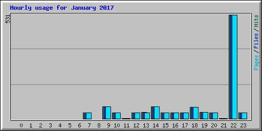 Hourly usage for January 2017