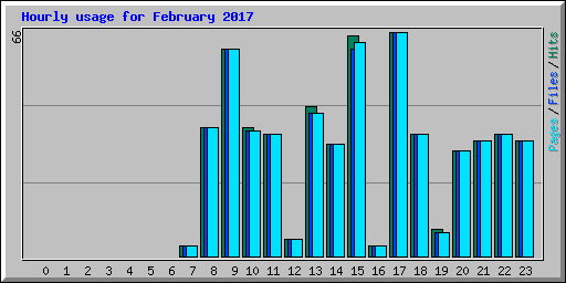Hourly usage for February 2017