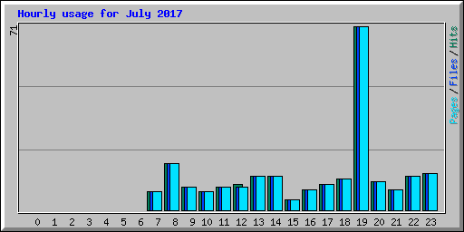 Hourly usage for July 2017