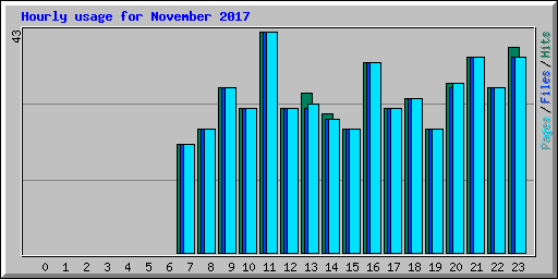 Hourly usage for November 2017