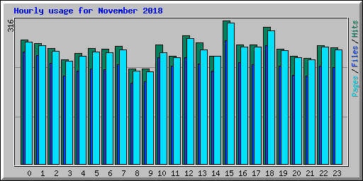 Hourly usage for November 2018