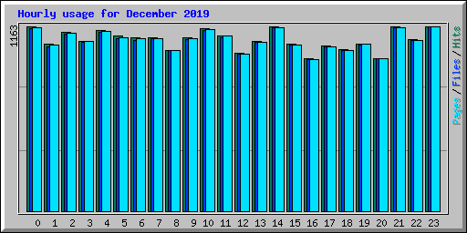 Hourly usage for December 2019