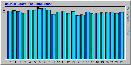 Hourly usage for June 2020