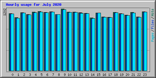 Hourly usage for July 2020