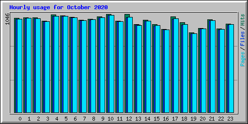 Hourly usage for October 2020