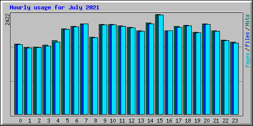 Hourly usage for July 2021
