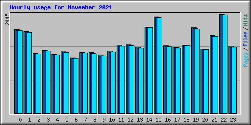 Hourly usage for November 2021