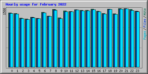 Hourly usage for February 2022