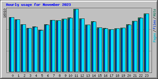 Hourly usage for November 2023