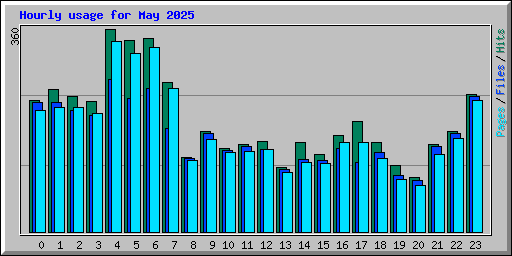 Hourly usage for May 2025