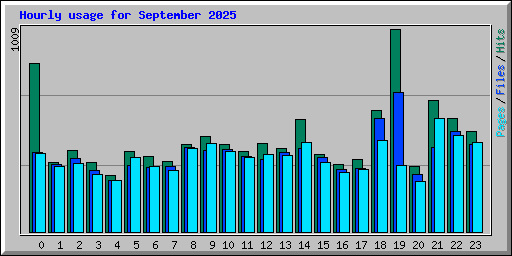 Hourly usage for September 2025