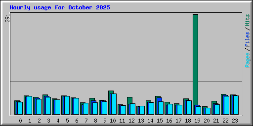 Hourly usage for October 2025