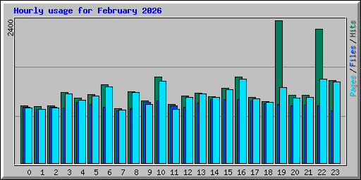 Hourly usage for February 2026