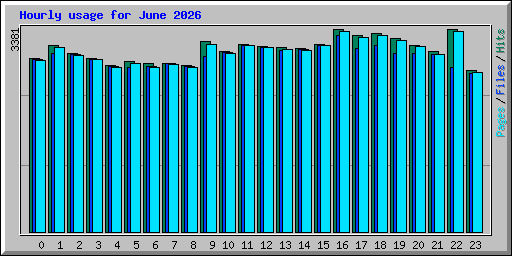 Hourly usage for June 2026
