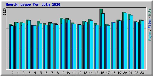 Hourly usage for July 2026